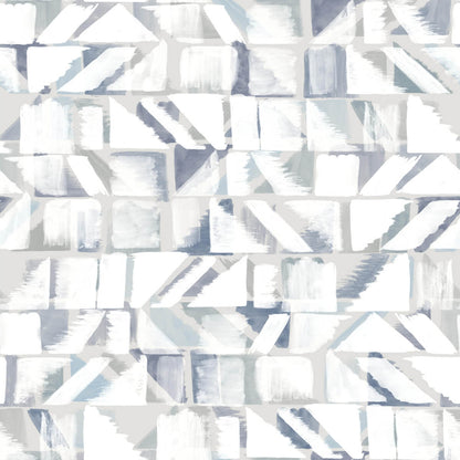 Refraction Geometric Peel & Stick Wallpaper - Blue Gray