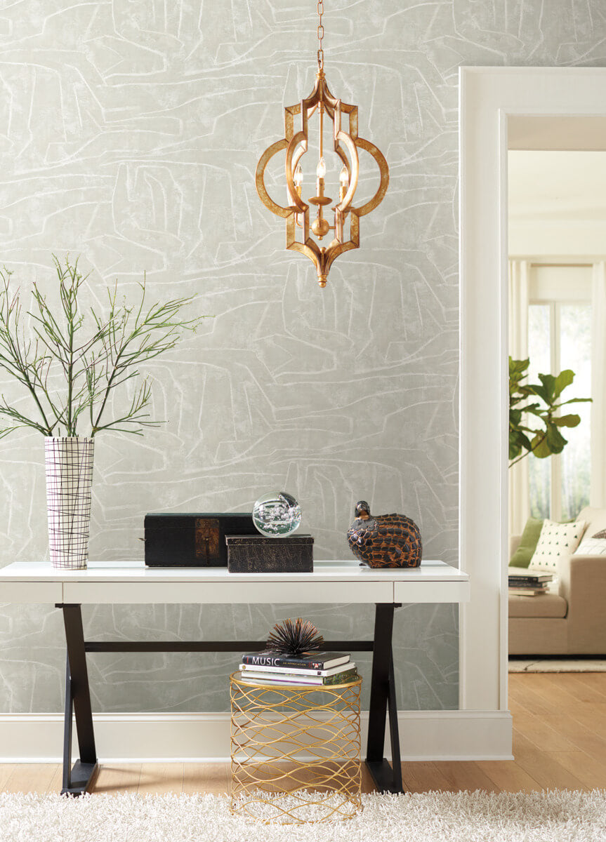 York Urban Chalk Graffiti Peel & Stick Wallpaper - Beige