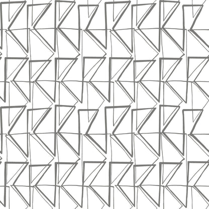 Love Triangles Peel & Stick Wallpaper - Gray & White