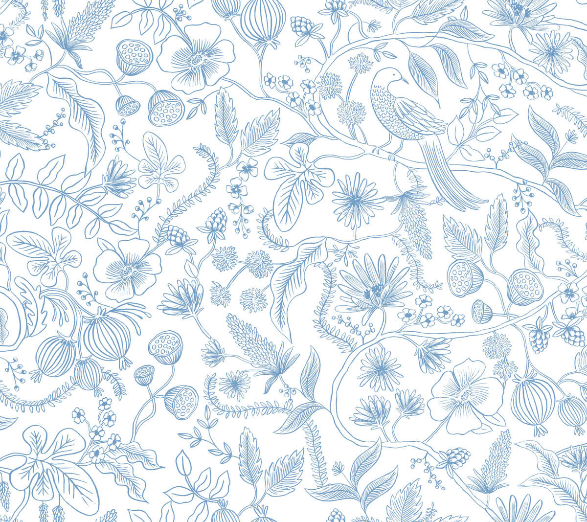 Rifle Paper Co. Aviary Peel & Stick Wallpaper - Blue