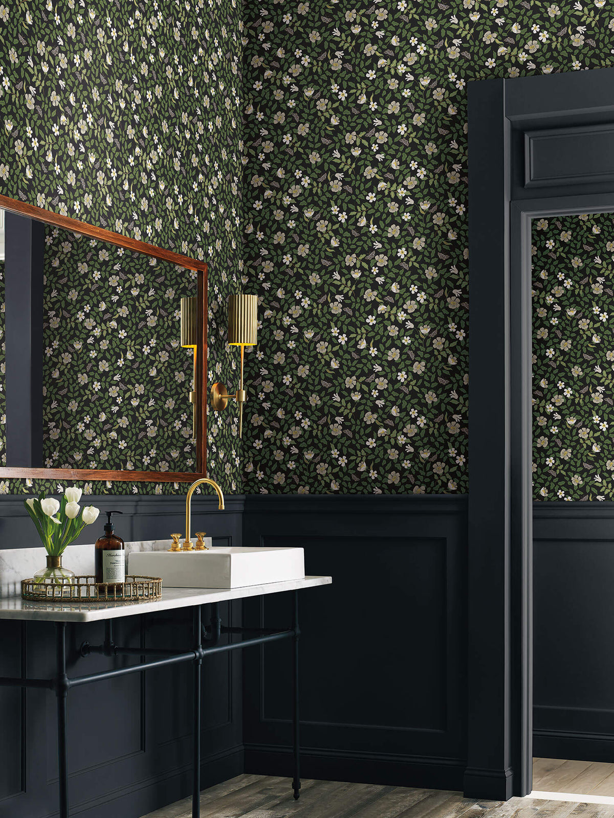 Rifle Paper Co. Primrose Peel & Stick Wallpaper - Black