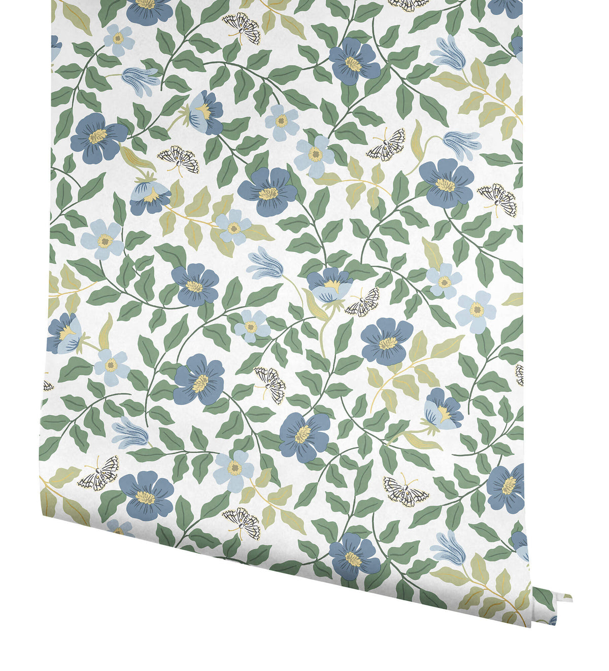 Rifle Paper Co. Primrose Peel & Stick Wallpaper Sample - Blue & White