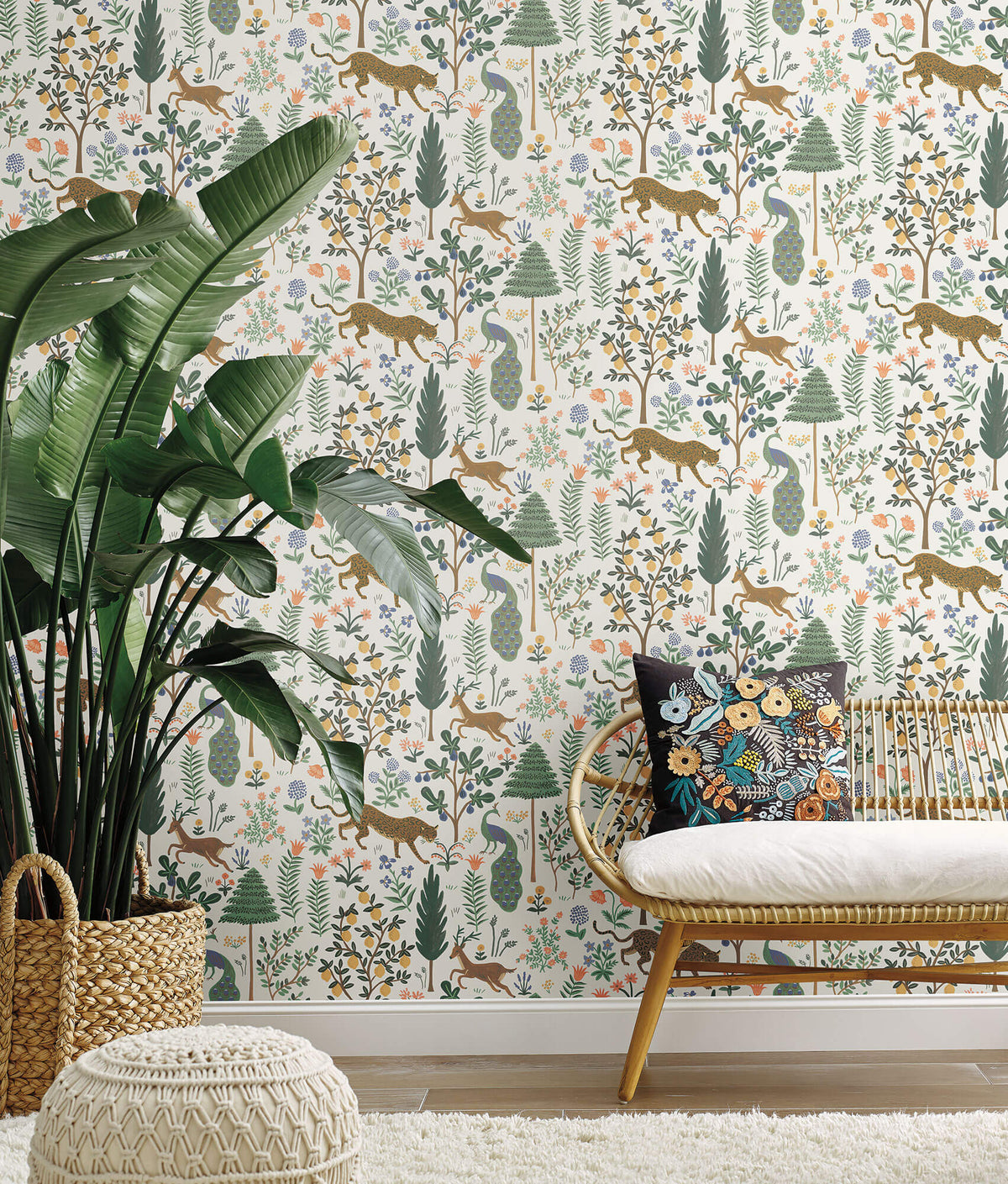 Rifle Paper Co. Menagerie Peel & Stick Wallpaper - Cream