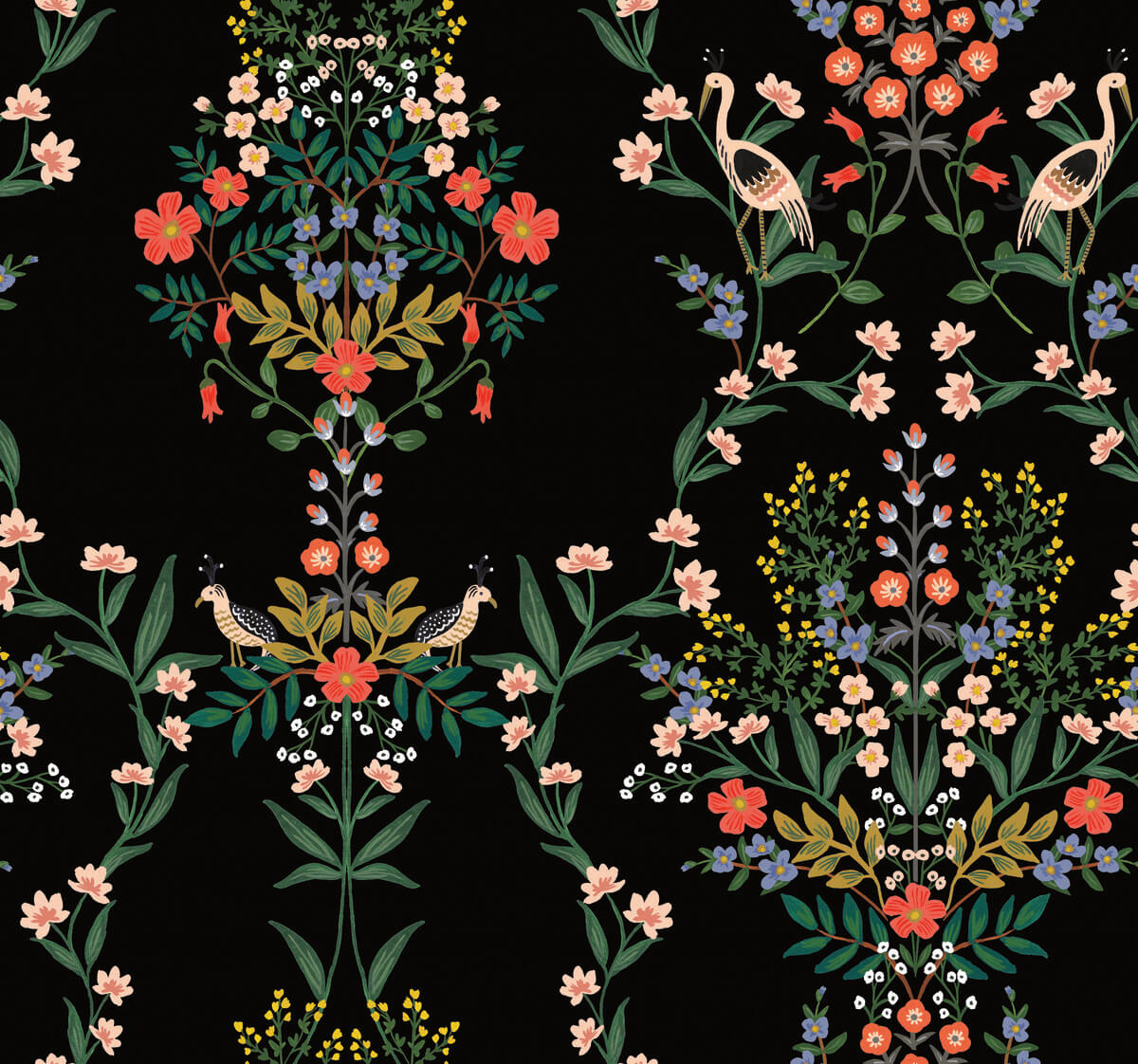 Rifle Paper Co. Luxembourg Peel & Stick Wallpaper - Black