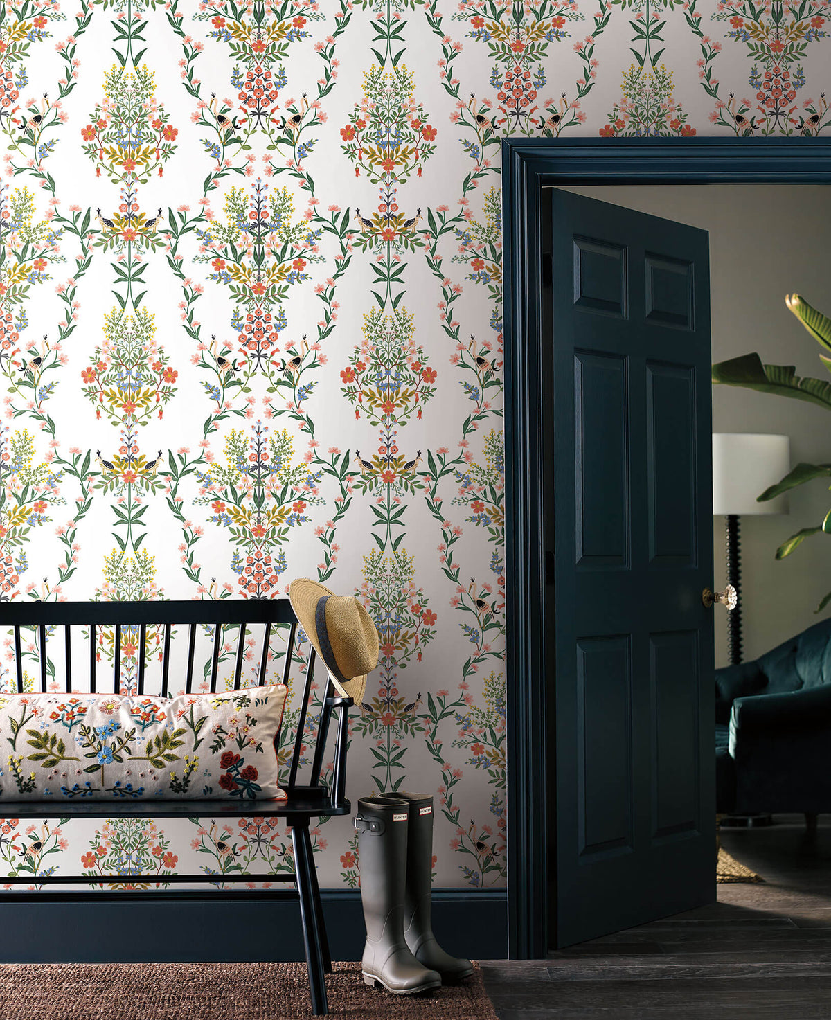 Rifle Paper Co. Luxembourg Peel & Stick Wallpaper - White