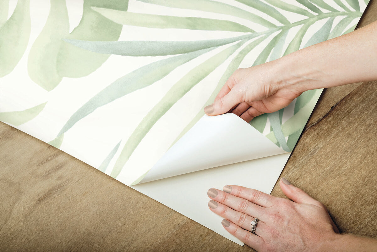 Simply Candice Paradise Palm Peel & Stick Wallpaper Sample - Aloe