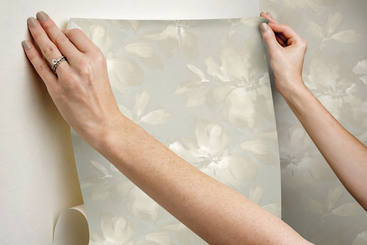 Simply Candice Midnight Blooms Peel & Stick Wallpaper - Neutral