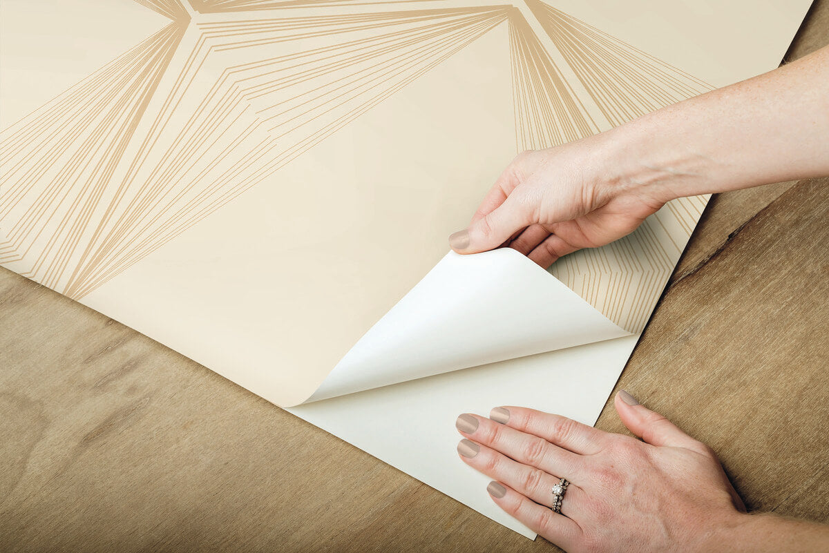 Simply Candice Honeycomb Peel & Stick Wallpaper - Sand & Gold
