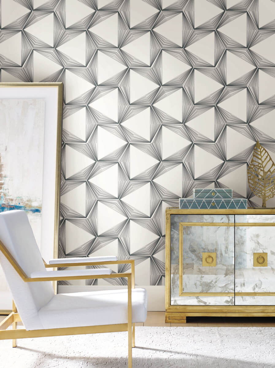 Simply Candice Honeycomb Peel & Stick Wallpaper - Charcoal