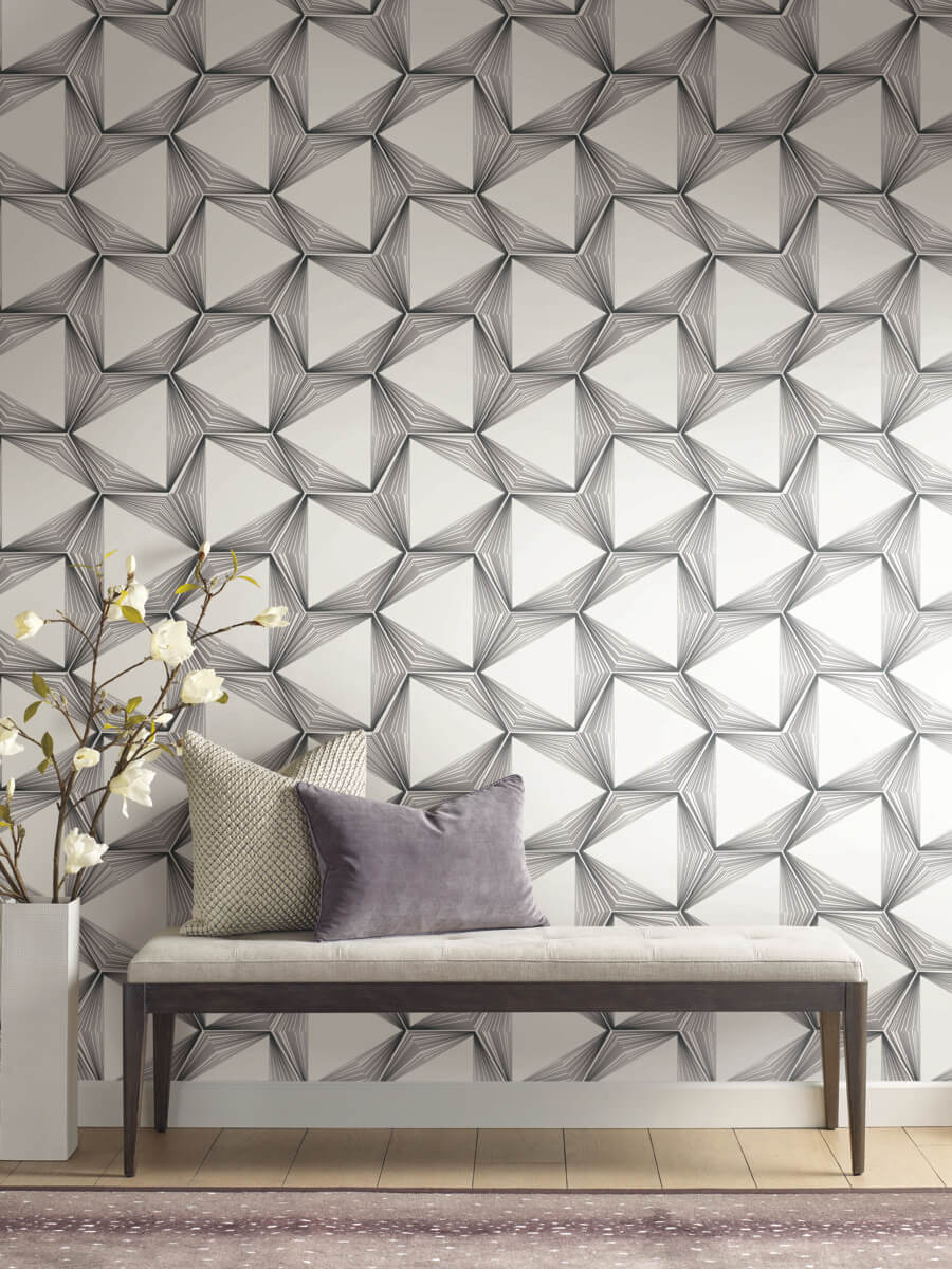 Simply Candice Honeycomb Peel & Stick Wallpaper - Charcoal