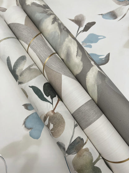 Simply Candice Linden Flower Peel & Stick Wallpaper - Spa Blue