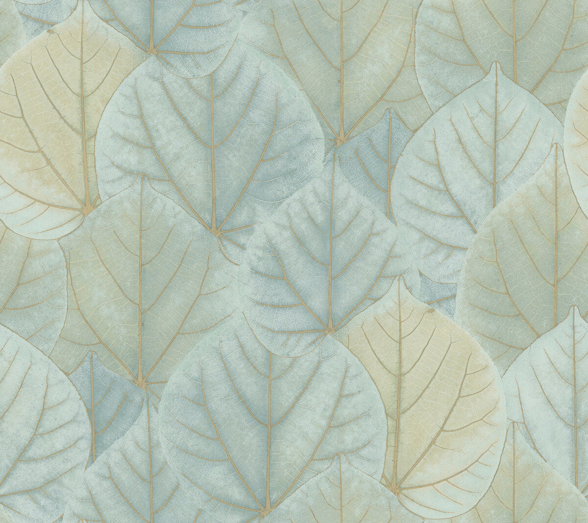 Simply Candice Leaf Concerto Peel & Stick Wallpaper - Turquoise
