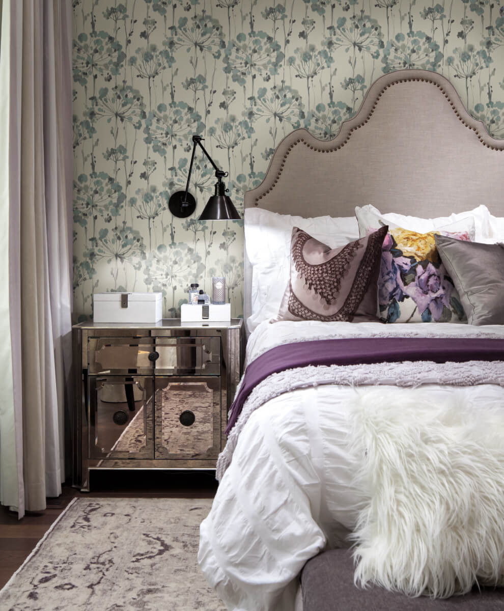 Simply Candice Flourish Peel & Stick Wallpaper - Sheer Blue