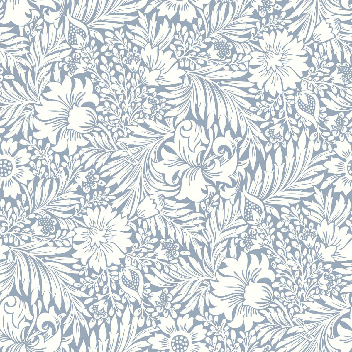 Erin & Ben Co. Modern Acanthus Peel & Stick Wallpaper Sample - Wedgewood Blue