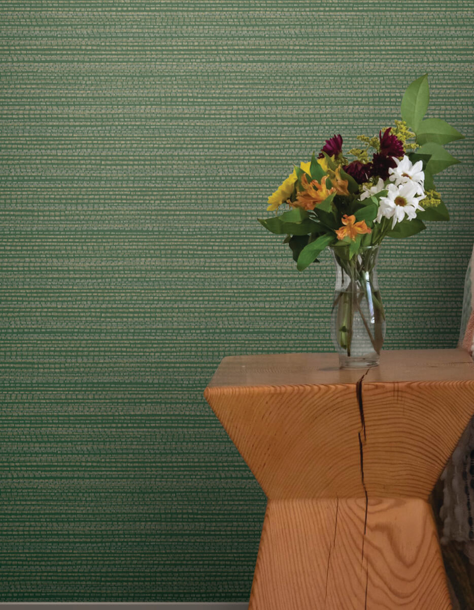 Erin & Ben Co. Tick Mark Peel & Stick Wallpaper Sample - Meadow Green