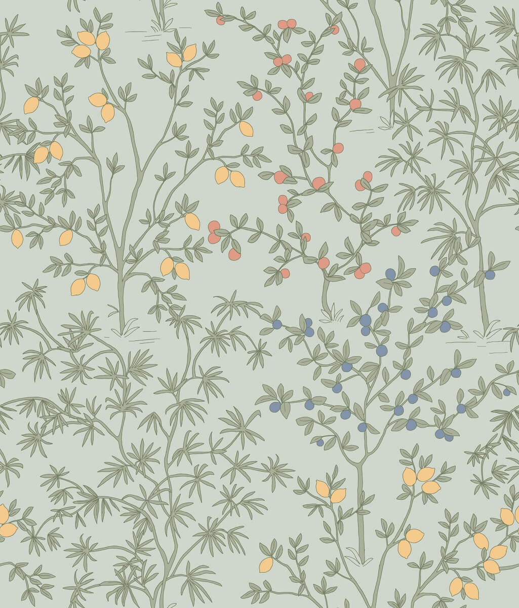 Erin & Ben Co. Lemon Grove Peel & Stick Wallpaper Sample - Vintage Duck Egg