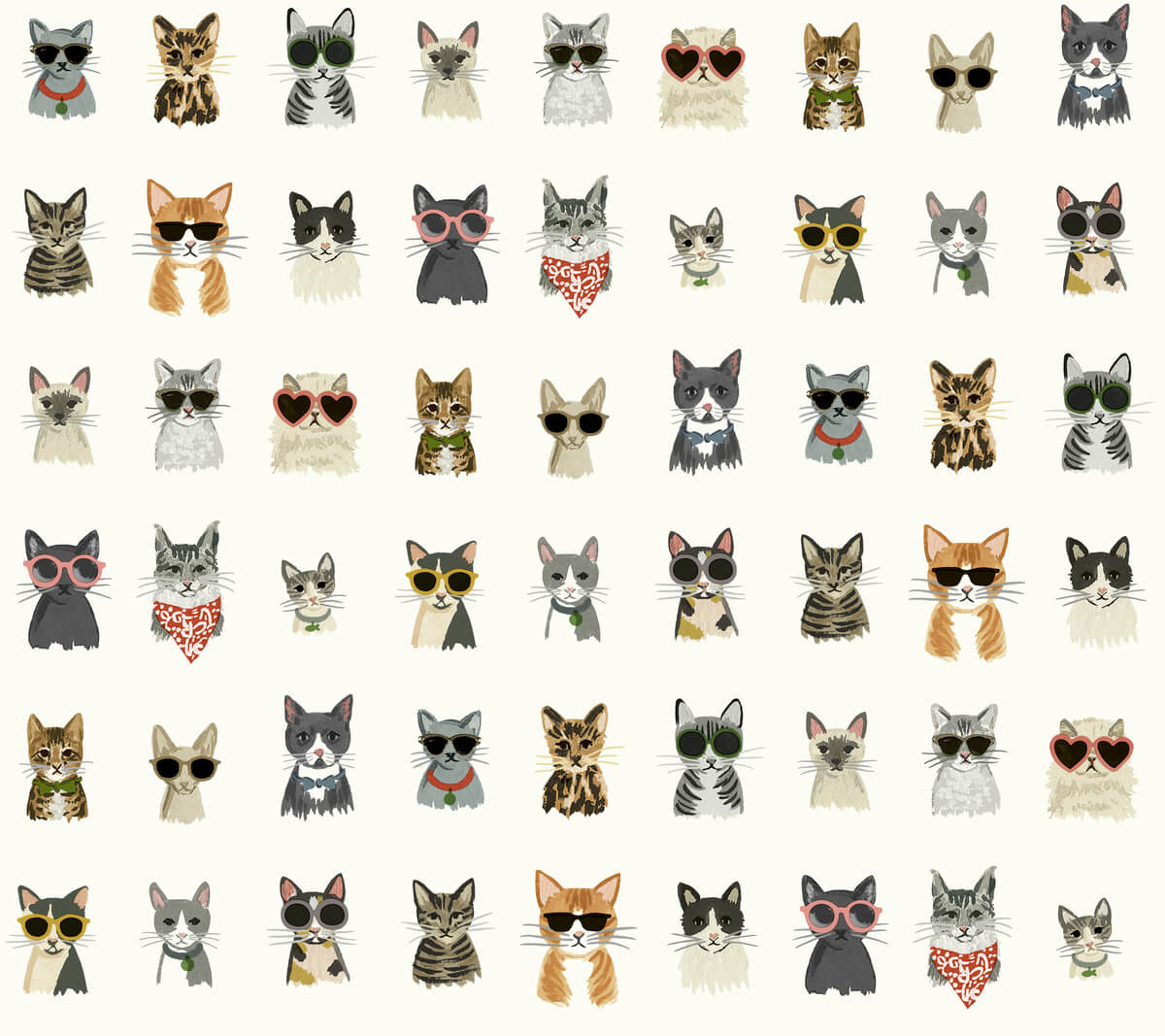 Rifle Paper Co. Cool Cats Peel & Stick Wallpaper