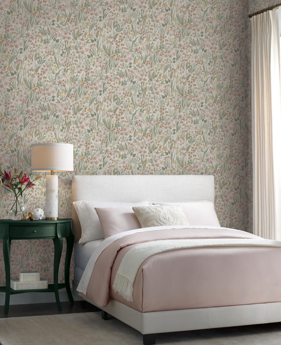 Rifle Paper Co. Lea Peel & Stick Wallpaper Sample - Blush