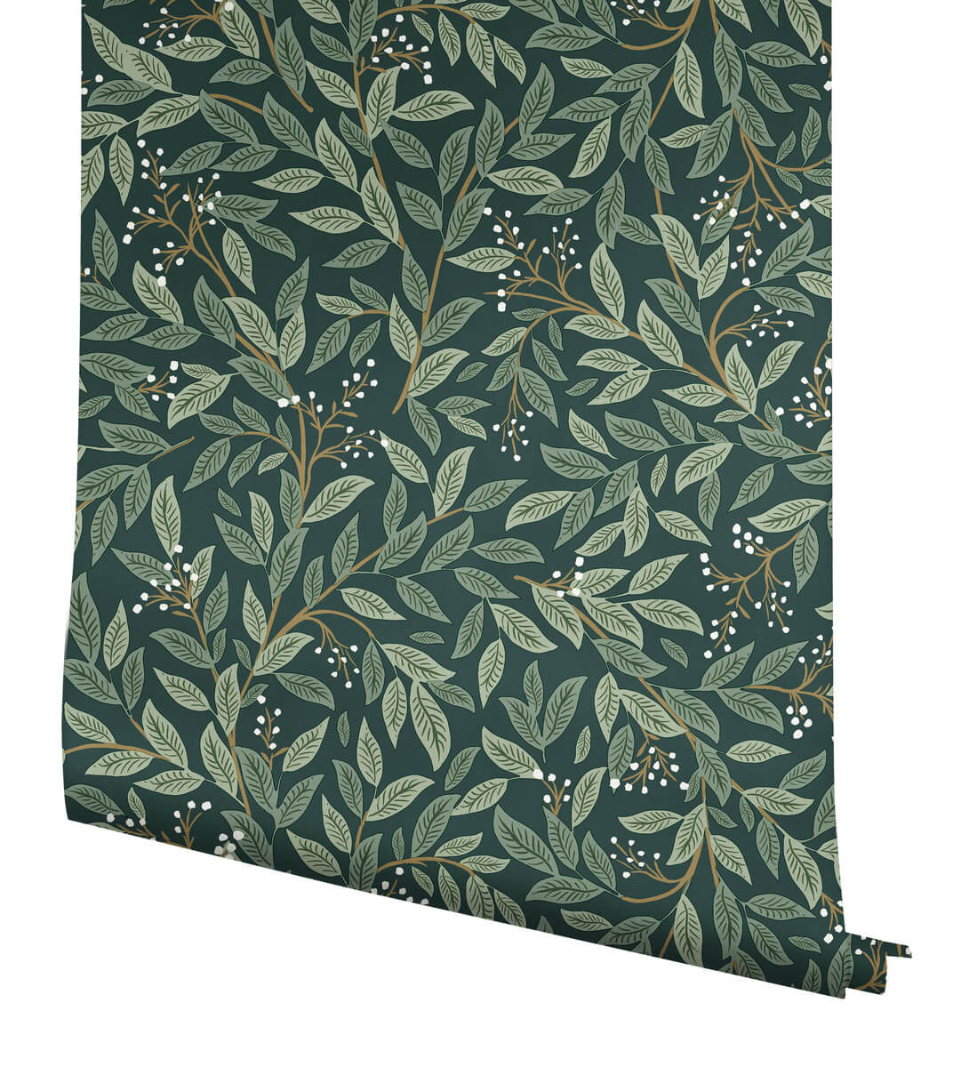 Rifle Paper Co. Willowberry Peel & Stick Wallpaper Sample - Emerald Green