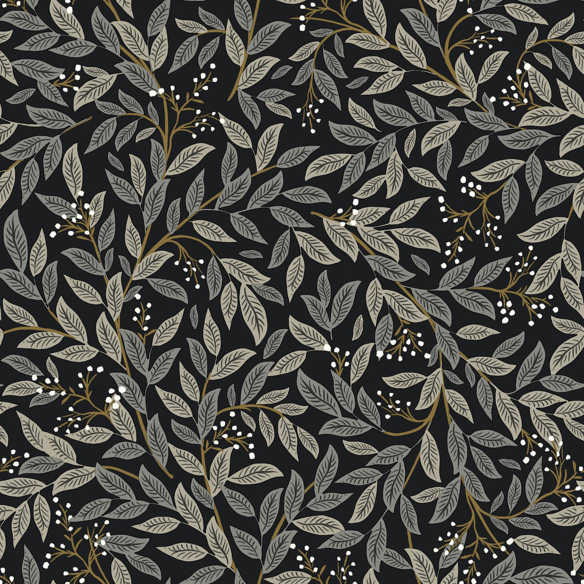 Rifle Paper Co. Willowberry Peel & Stick Wallpaper - Black