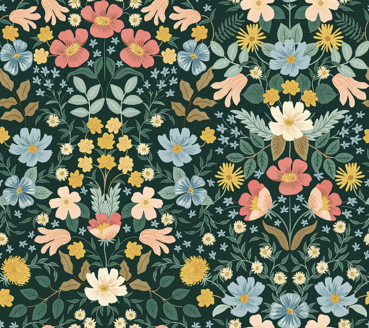 Rifle Paper Co. Bramble Garden Peel & Stick Wallpaper - Emerald Green