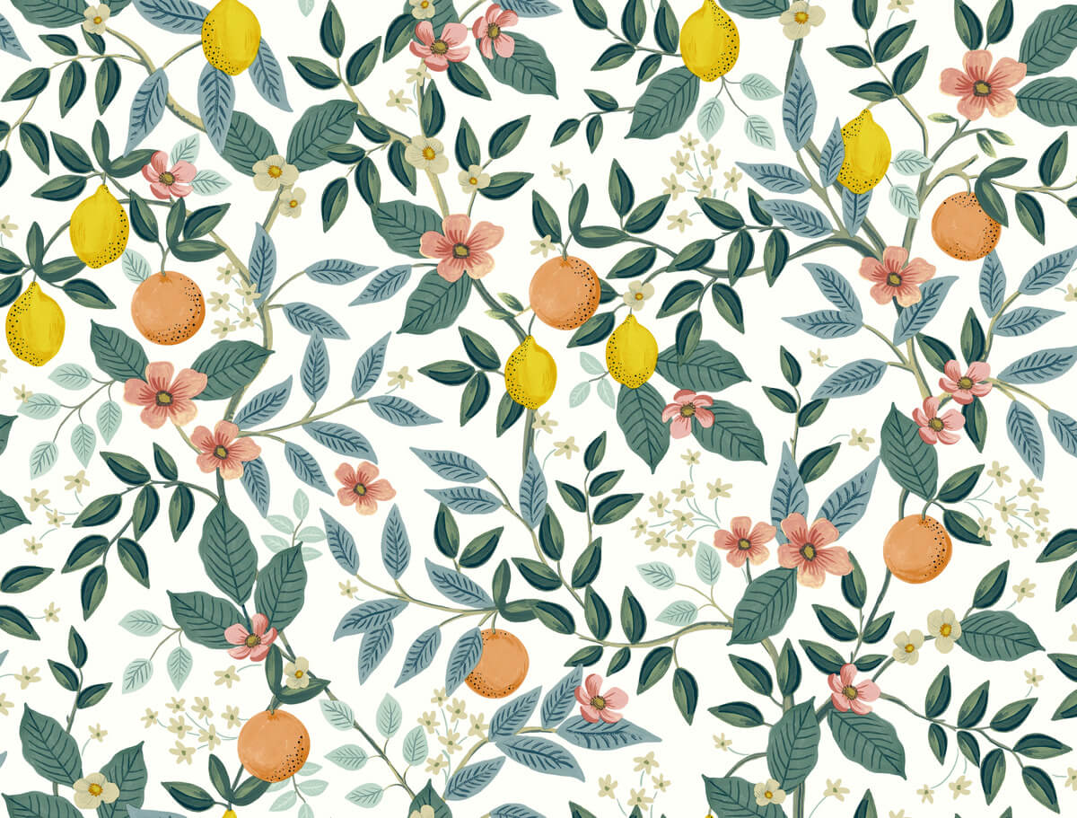 Rifle Paper Co. Citrus Grove Peel & Stick Wallpaper - Yellow & Green