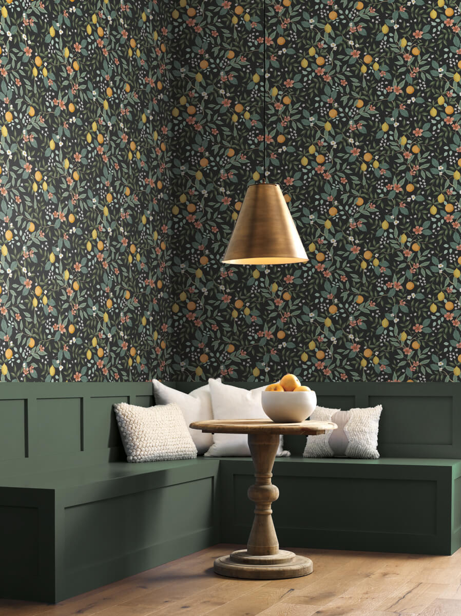 Rifle Paper Co. Citrus Grove Peel & Stick Wallpaper - Black