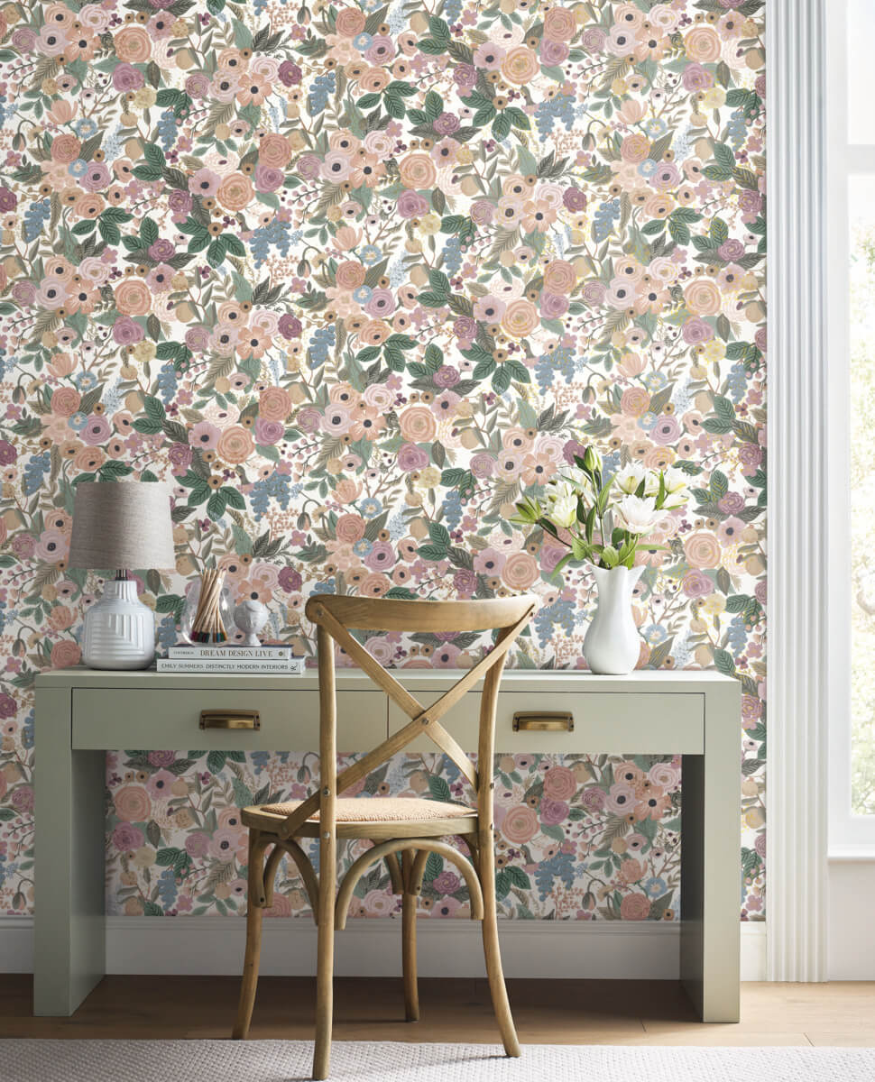 Rifle Paper Co. Garden Party Peel & Stick Wallpaper Sample - Blush