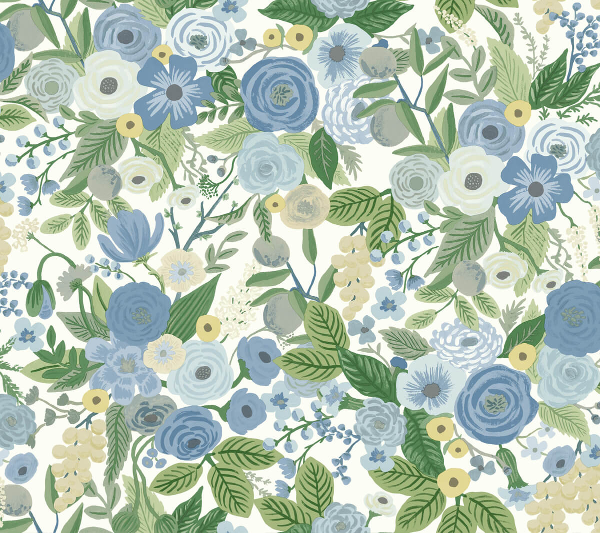 Rifle Paper Co. Garden Party Peel & Stick Wallpaper - Blue & Green