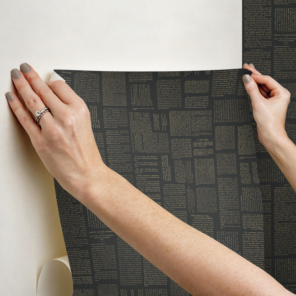 Magnolia Home Crafted Editorial Peel & Stick Wallpaper - Black & Gold
