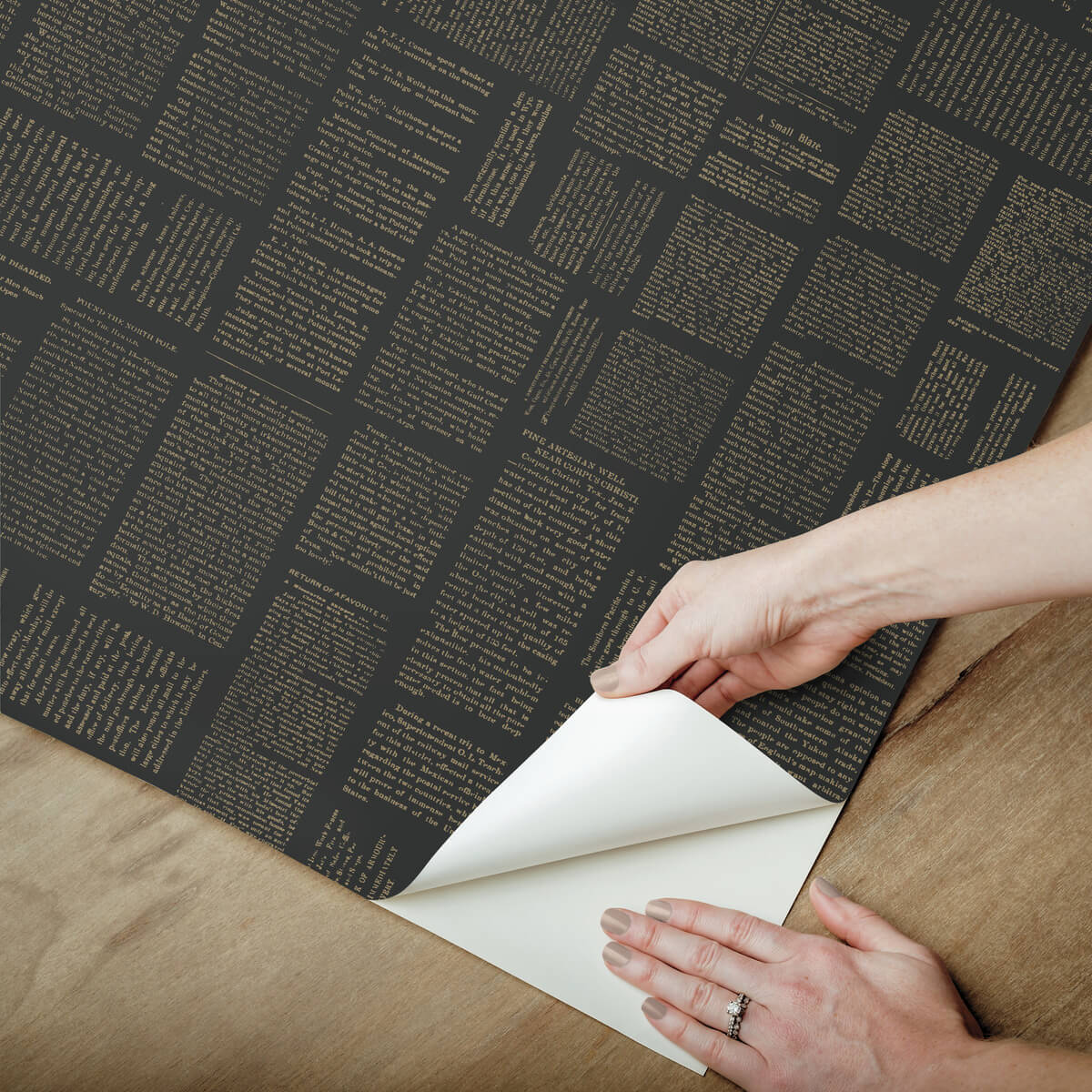 Magnolia Home Crafted Editorial Peel & Stick Wallpaper - Black & Gold
