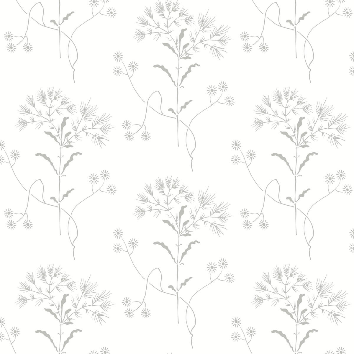 Magnolia Home Wildflower Peel & Stick Wallpaper Sample - Grey