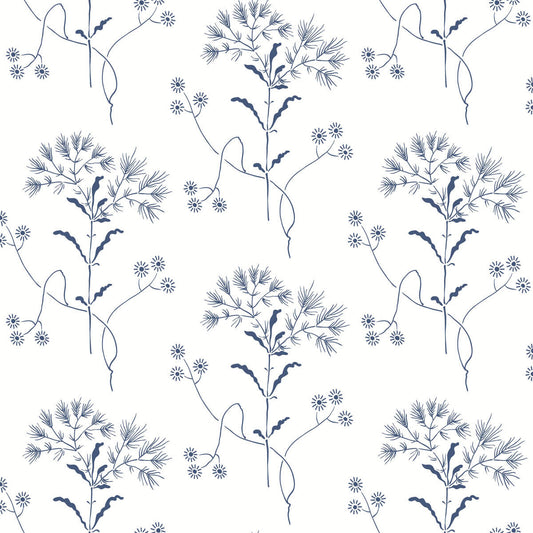 Magnolia Home Wildflower Peel & Stick Wallpaper - Navy Blue