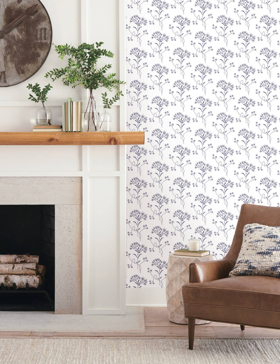 Magnolia Home Wildflower Peel & Stick Wallpaper - Navy