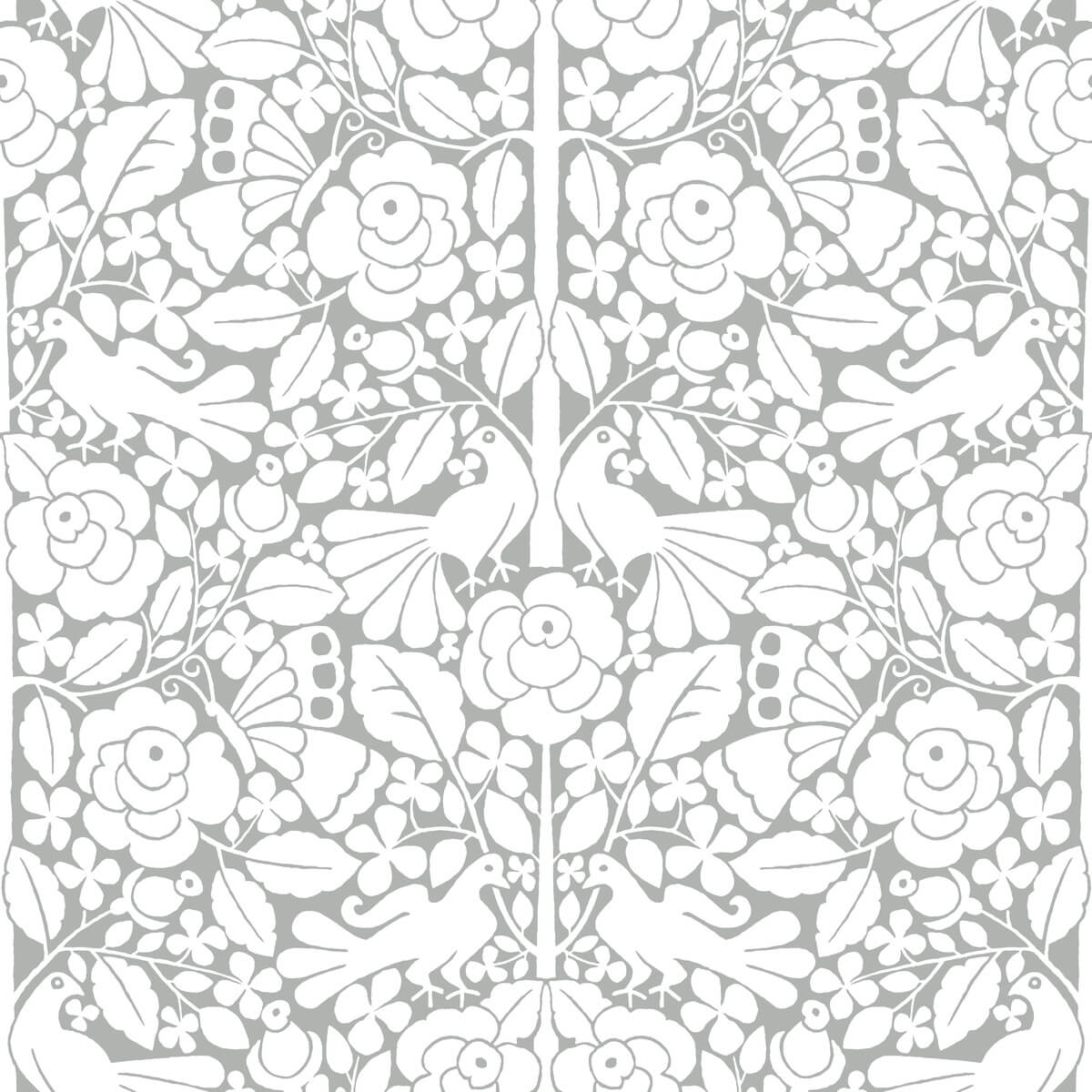 Magnolia Home Fairy Tales Peel & Stick Wallpaper - Grey