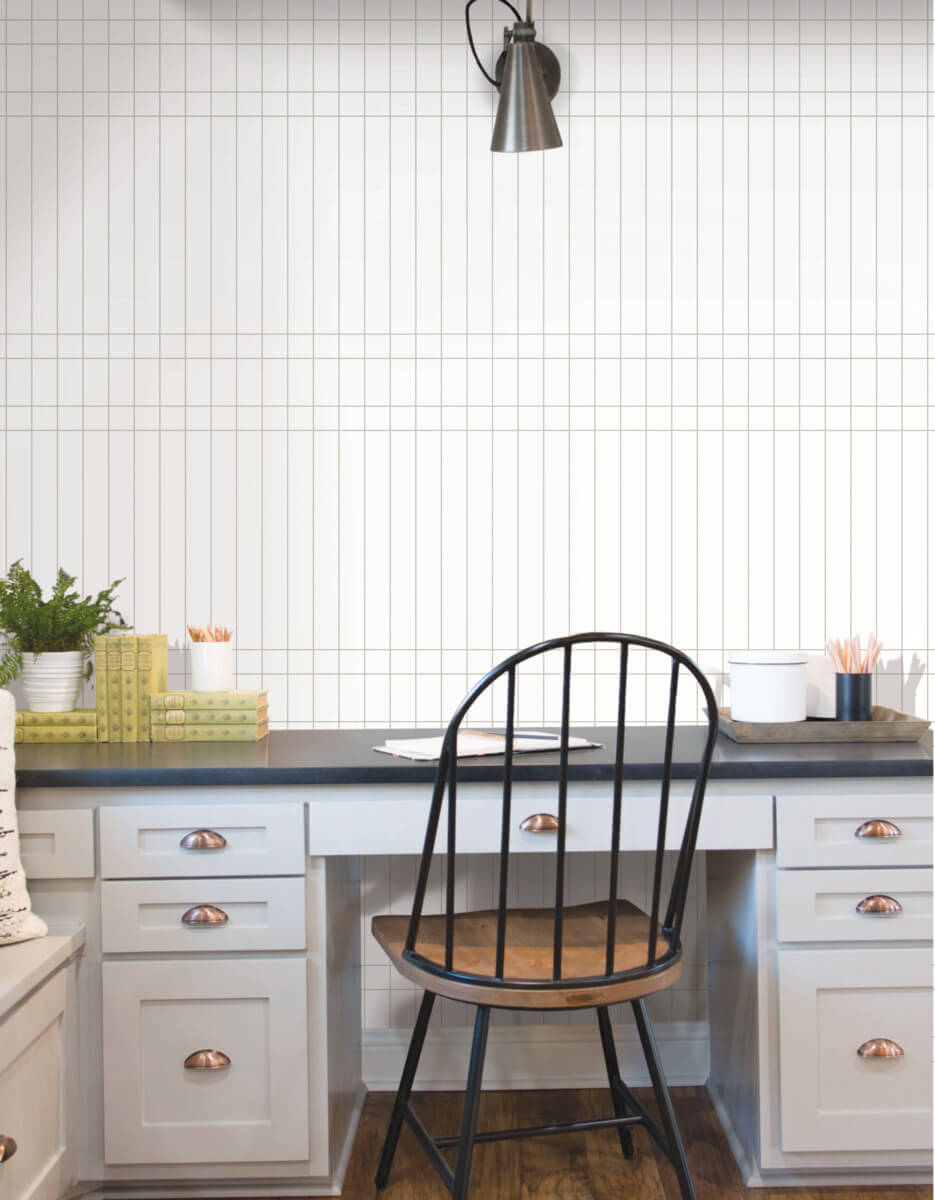 Magnolia Home Linear Gridwork Peel & Stick Wallpaper - Linen & White
