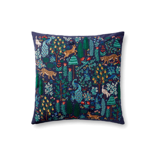 Rifle Paper Co. x Loloi Menagerie Forest Pillow - Navy