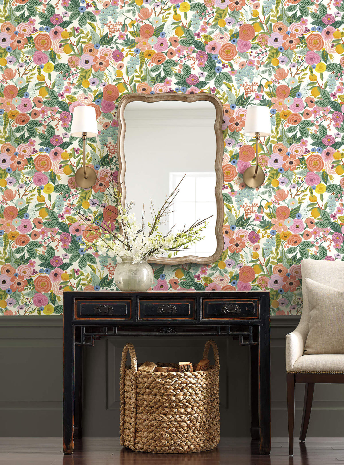 Rifle Paper Co. Garden Party Wallpaper - Rose Multi