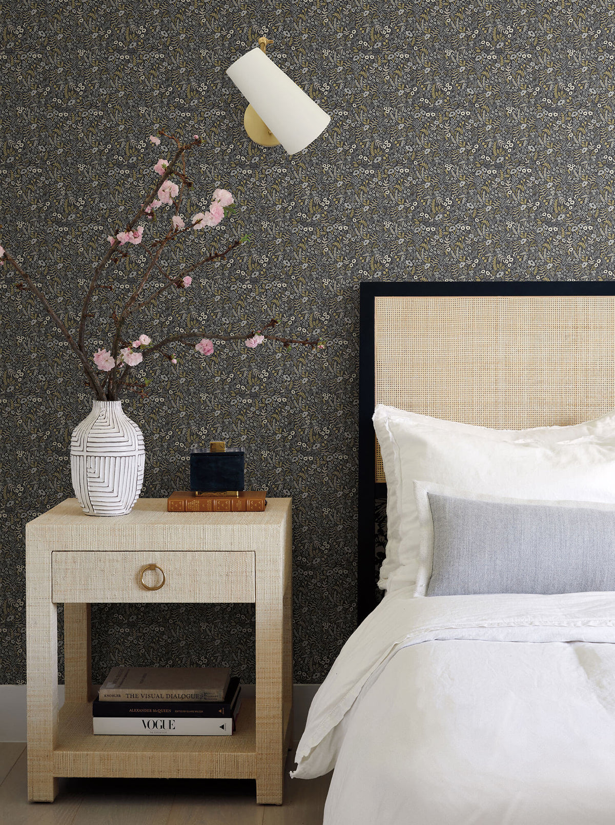 Rifle Paper Co. Tapestry Wallpaper - Black & Beige