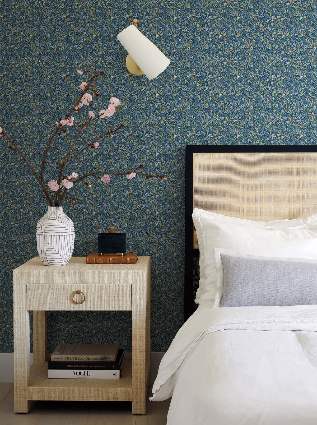 Rifle Paper Co. Tapestry Wallpaper - Indigo Blue