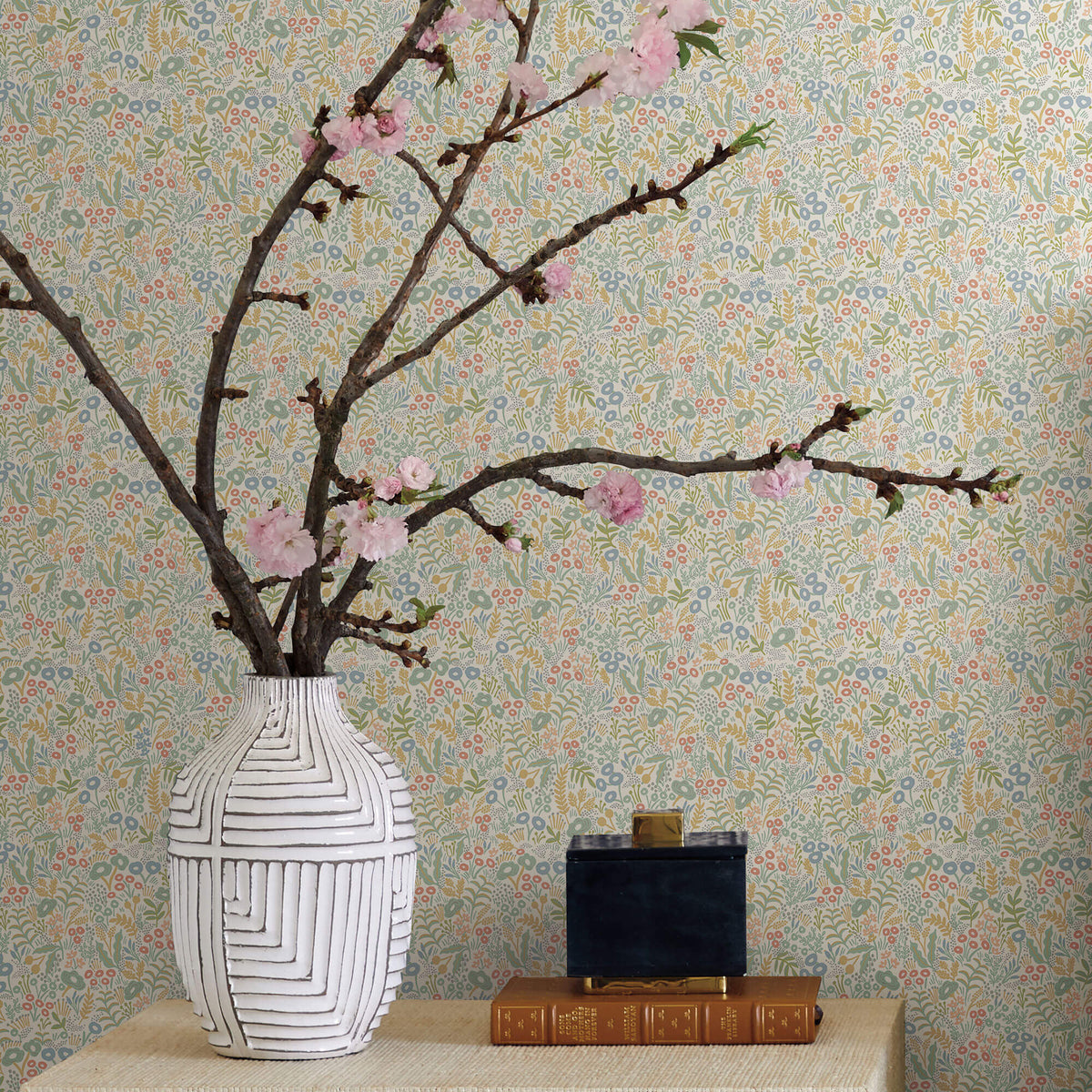 Rifle Paper Co. Tapestry Wallpaper - Pastel & Gold