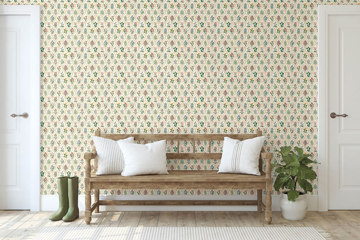 Rifle Paper Co. Hawthorne Wallpaper - Cream