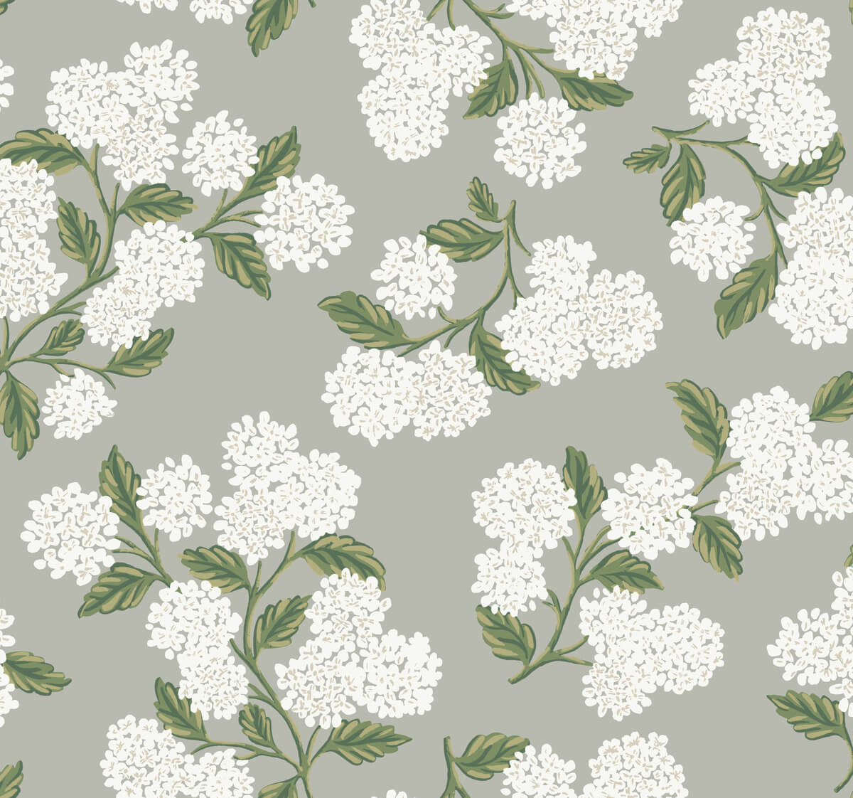 Rifle Paper Co. Hydrangea Wallpaper - Gray