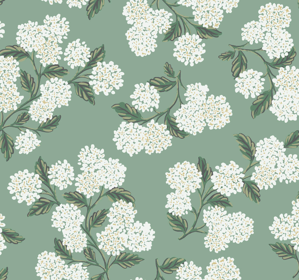 Rifle Paper Co. Hydrangea Wallpaper - Jade