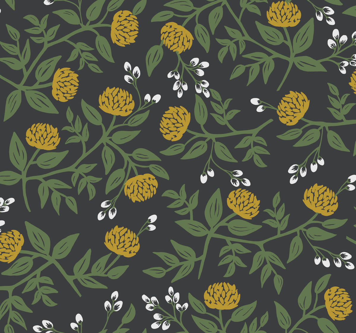 Rifle Paper Co. Peonies Wallpaper - Black & Gold