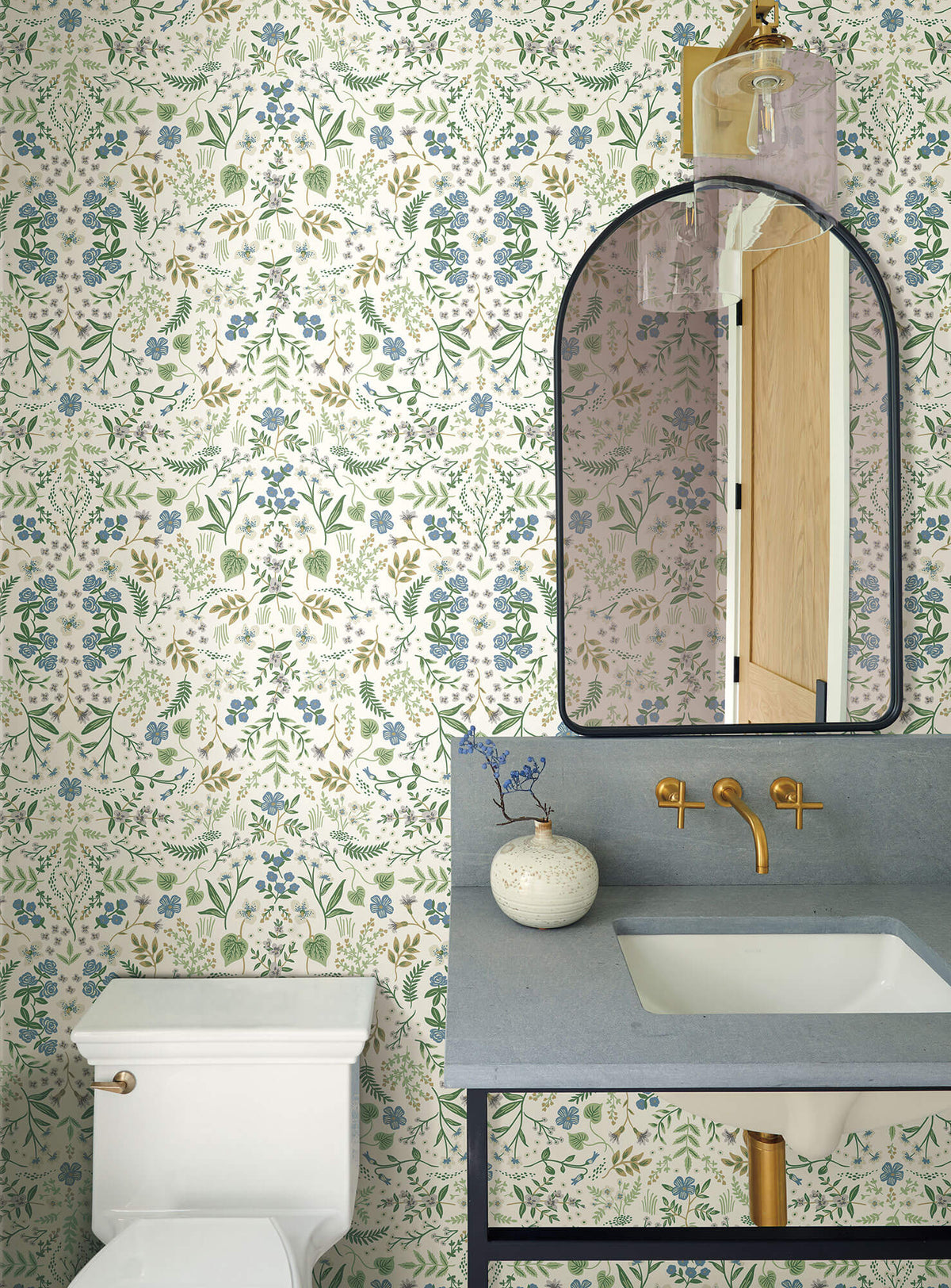 Rifle Paper Co. Wildwood Wallpaper - Blue & Green