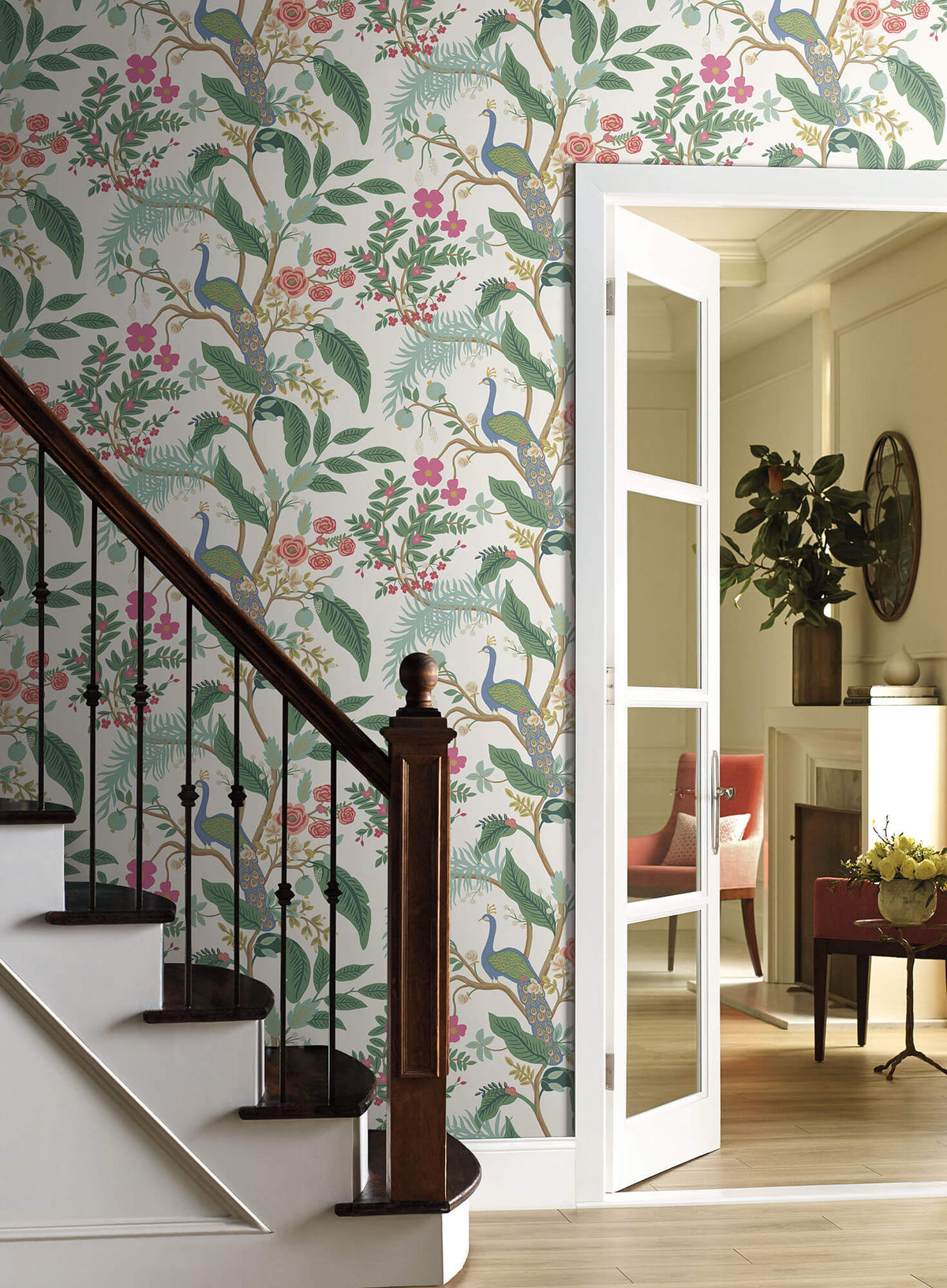 Rifle Paper Co. Peacock Wallpaper - Periwinkle