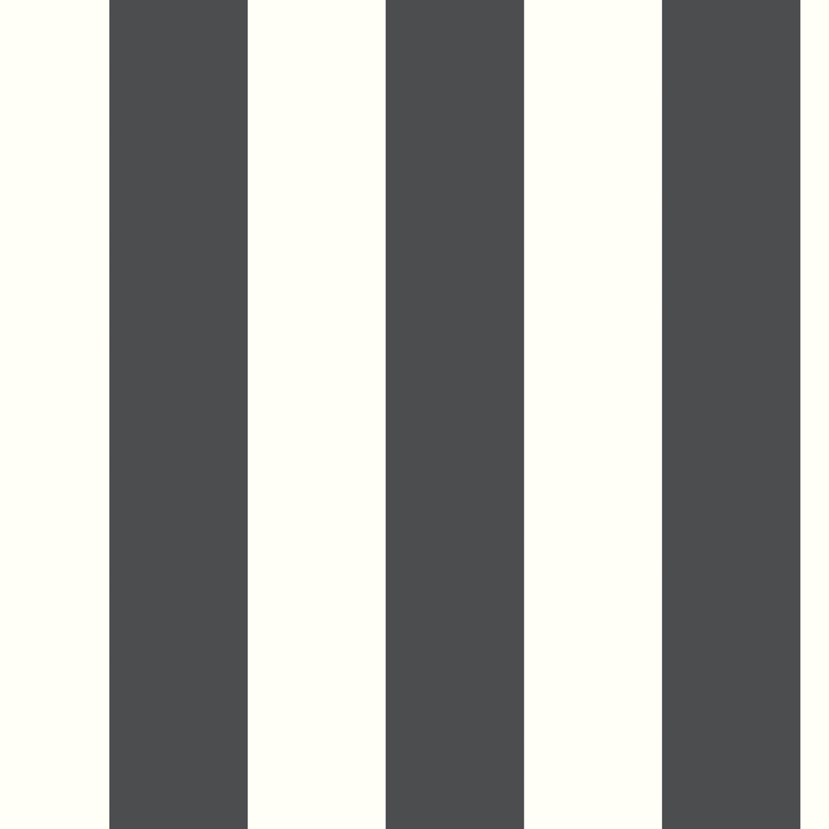 York Awning Stripe Peel & Stick Wallpaper - Black & White