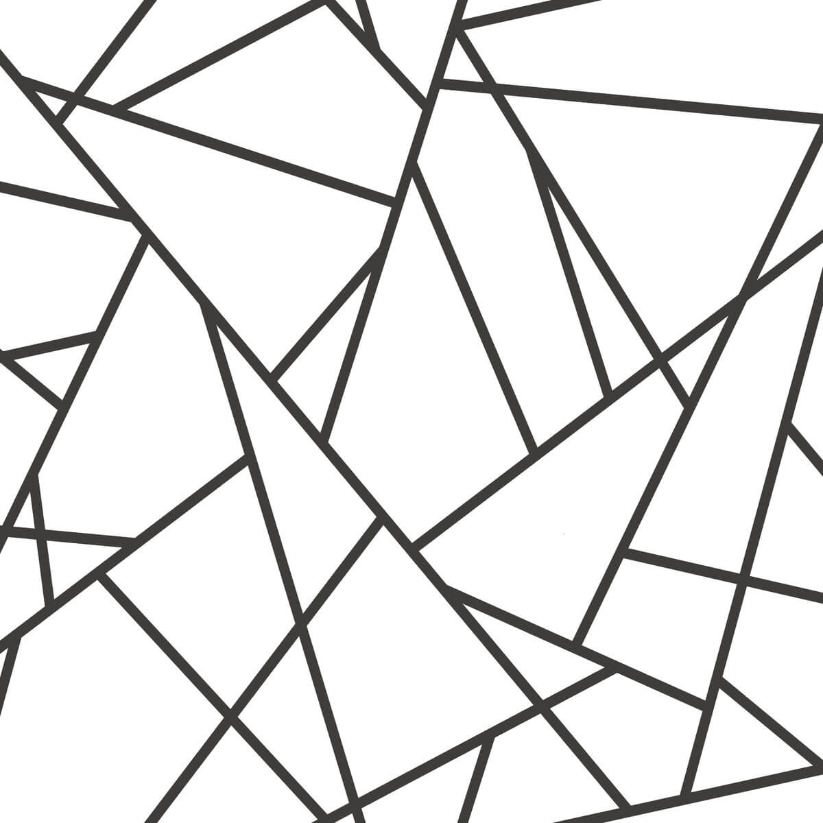 York Fracture Geometric Peel & Stick Wallpaper - Black & White