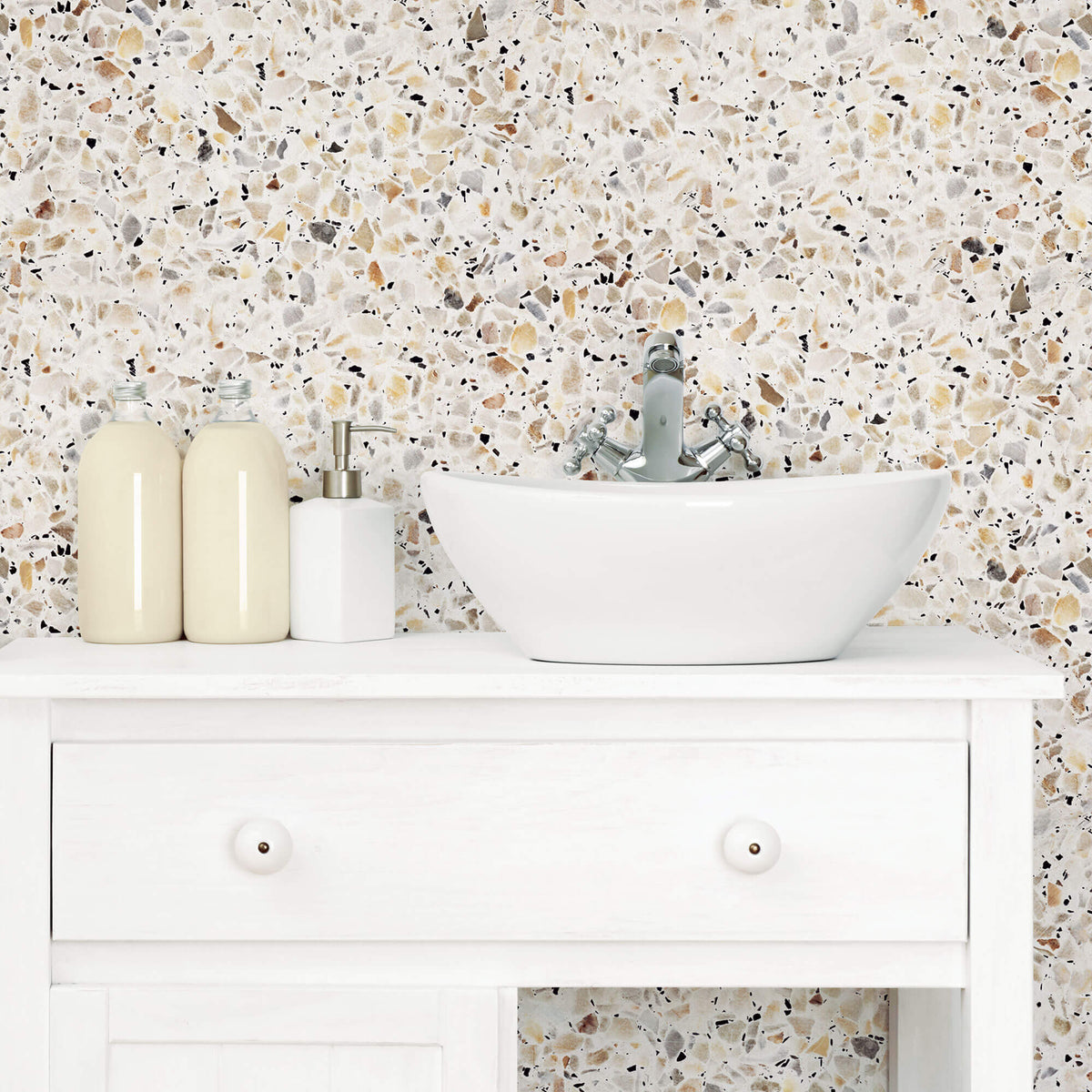 York Terrazzo Dots Peel & Stick Wallpaper - Multicolored